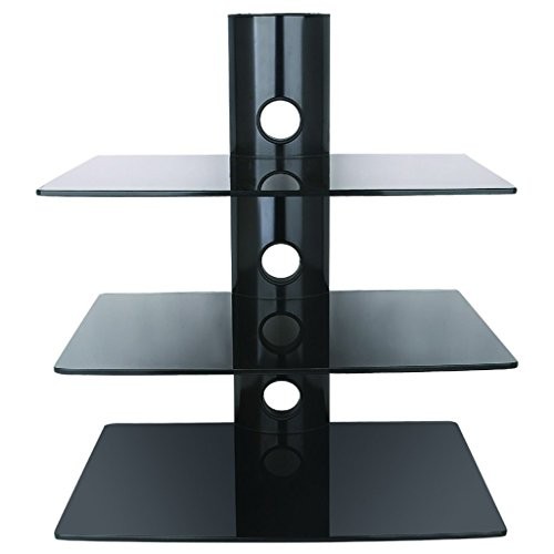 ART Wandregal Wandhalterung Glasregal für DVD Player, Hi-Fi, Game Konsolen bis 30kg