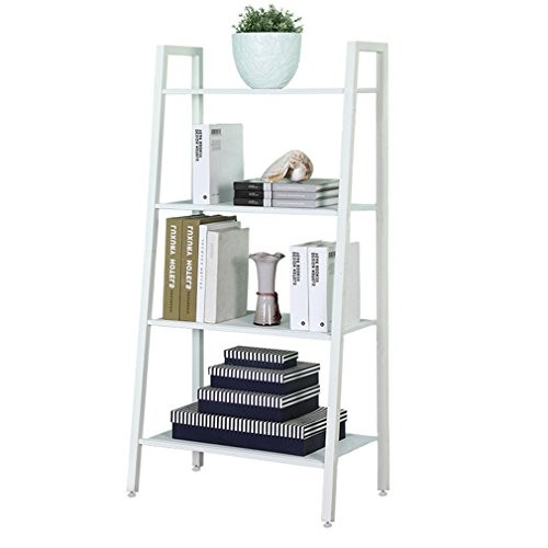 Holifine® Standregal 4 Böden Pflanzenregal Leiterregal Stufenregal Aufbewahrungsregal Wandregal Bücherregal Weiß