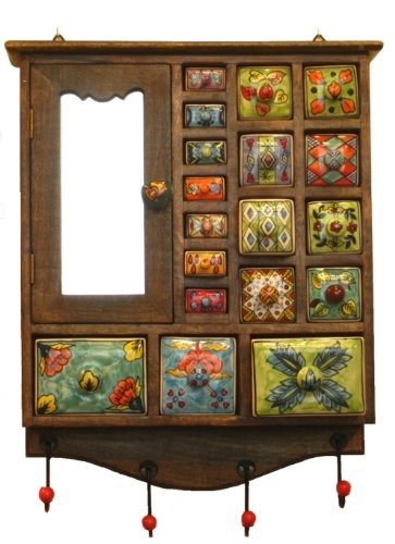 Keramikkommode, Apothekerschränkchen, Schmuckkästchen, Wandschränkchen Keramik