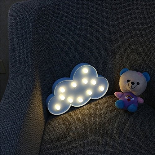 Colorfulworld Wolken LED Nachtlampe Stimmungslicht Schreibtischlampen Weihnachtsbeleuchtung Party Dekoration Kinderzimmer Lampe (Clouds blue)