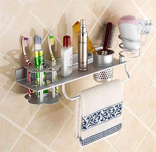 storage rack Multifunktionale Fönhalter Zahnbürste Becherhalter-Rack-Badezimmer-Wand-Regale Cabinet shelf