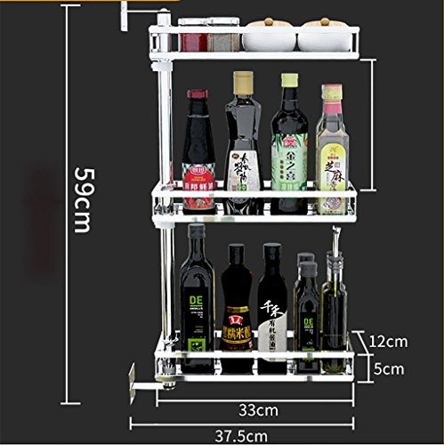 Edelstahl Regale 304 Edelstahl Eck Racks können gedreht werden kreative Gewürz Regal Wand hängenden Würze Sauce Lagerregale ( Farbe : B )