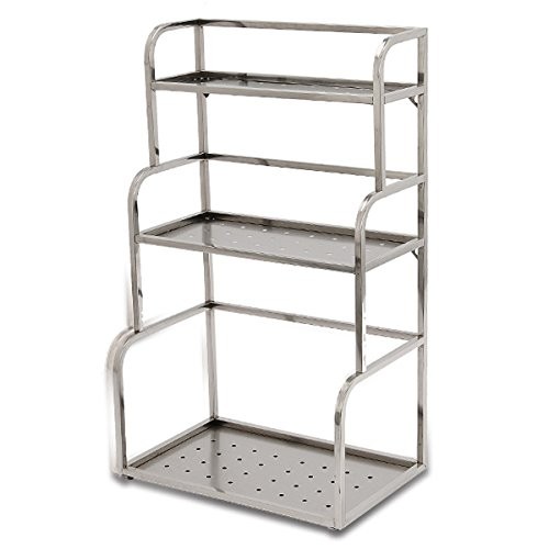 Küche Regal Drei Ebenen Wand Hängen Edelstahl Gewürz Regal Gewürz Lagerung Rack Küche Supplies Landung Lagerung Rack ( größe : 35*32*59cm )