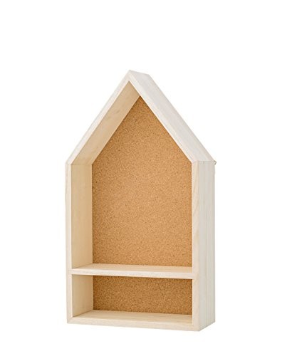 Bloomingville - Wandregal, Regal, Display Box, - Haus - Paulowniaholz - L25xH45xW10 cm