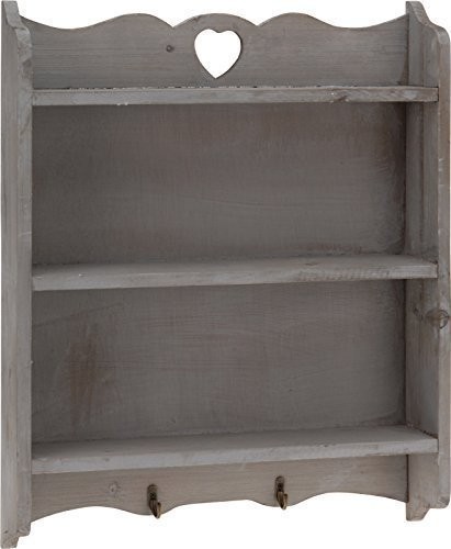 Wandregal Herz Hängeregal Gewürzregal Wandgarderobe Regal Shabby Chic Landhaus