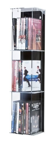 DVD-Tower mit schwarzer Rückwand