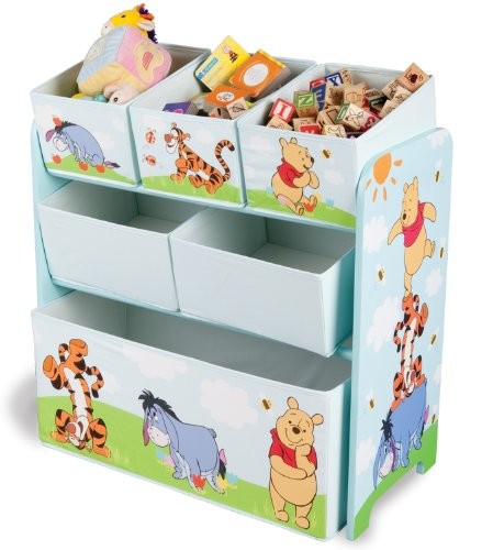 Delta TB84686WP Multi Toy Organizer - Holz mit Canvas  - Winnie Pooh