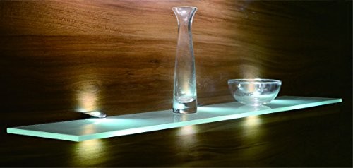 LED Glasregal Wandpaneel Hängeregal Wandboard Wandregal Regal beleuchtet (300mm)