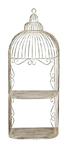 Vintage Deko Wandregal Regal grau Metall Nostalgie (33 x 75cm)