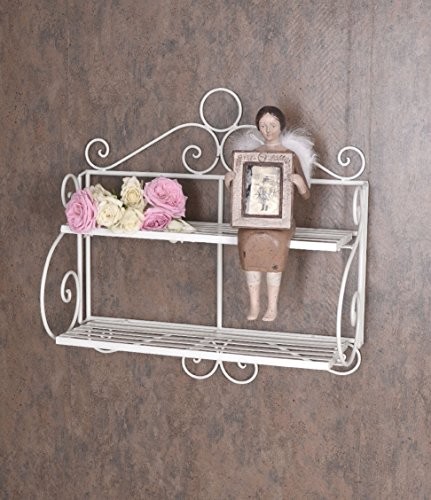 Wandregal Shabby Chic Hängeregal Küchenregal Wandboard Weiss