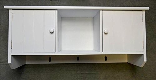 Livitat® Wandschrank Schrank Hängeschrank 80 cm Wandregal Küchenschrank Landhaus Weiß LV1063
