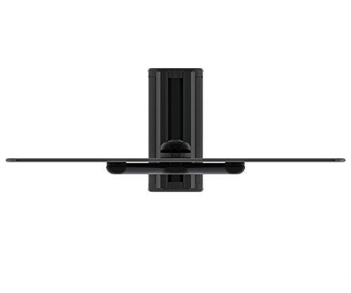 King Glasregal mit Wandhalterung, Schwarz Glas, fur DVD, Blu-Ray, Multimedia, Hifi, Wandregal x 1