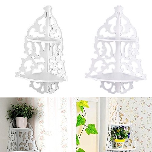 Filigree Eckregal Wandregal Haengeregal Konsole Regal weiss Wandboard Landhausstil