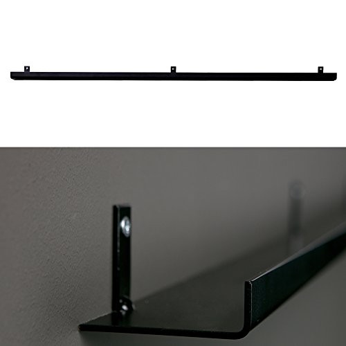 Ablageboard Regal 120 cm Metall Bücherregal Dekoregal Wand Board Wandregal (schwarz)