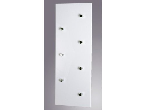 HAKU Möbel 42390 Wandgarderobe 80 x 5,5 x 30 cm, weiß / chrom / nickel