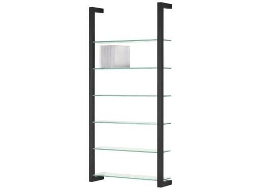 CD DVD Regal Wandregal schwarz Cubik 6 Glasböden 168 CDs