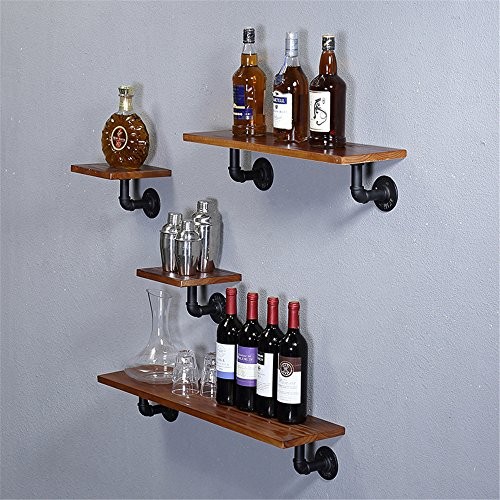 GUJJ Kreative in Abhängigkeit von der Wand Blume Racks Wein adduktion Strom jede Wand aus massivem Holz Wand Dekoration mit 2 Monaten (80 x 20-Halterung
