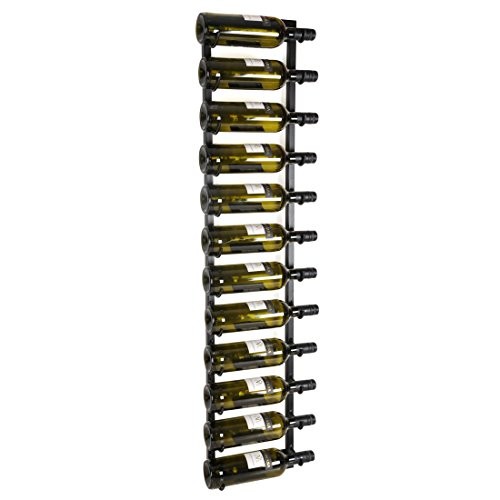 Weinregal / Flaschenregal / Wandregal HANG UP aus Metall, schwarz, pulverbeschichtet, für 12 Flaschen - H 120 x B 23 x T 10 cm