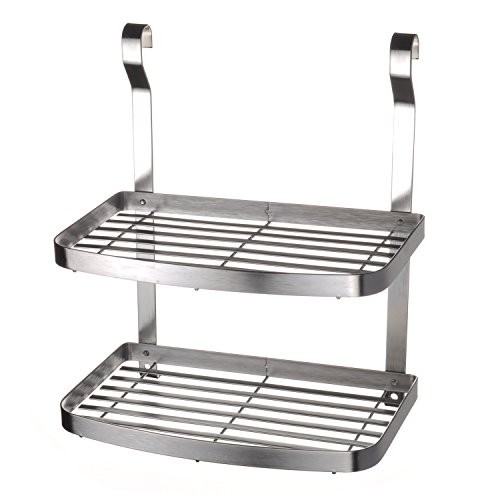 Gewürzregal, MaxTronic 2-Etagen 304 Edelstahl Gewürzhalter Küchenhalter Gewürz / Kraut / Jar Regal Rack Gewürzhalter Gewürzregal Spice Rack Wall Mounted Wand Rückseite Der Küche Schrank Montage Lagerung Regal Schrauben Enthalten Edelstahl