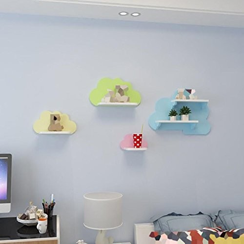 YJH+ Trennwände, Kreative Farbe Einfache Wohnzimmer Clubhaus Schlafzimmer Wand Regal Wand Hängende TV Kulisse Dekoration Wolken Regalfarbe Schön und großzügig ( größe : 45 cm )