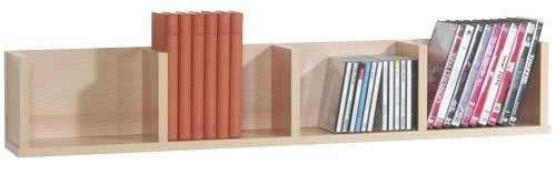 FMD 206-004 Wandregal Point 4 - B/H/T: 92.0 x 16.5 x 17.0 cm, Buche